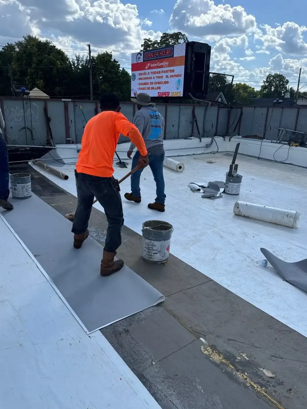 Flashing and seam work in Selma